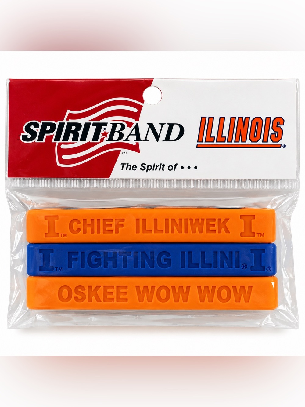 Vintage NWT University of Illinois Fighting Illini Spirit Band Bracelets